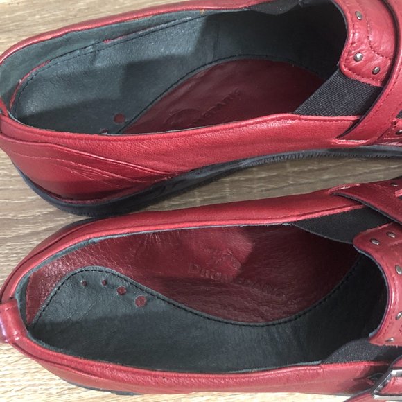 Dromedaris Womens Size 38 Red Leather Portugal Comfort Shoes Slip On Loafers - Picture 8 of 16